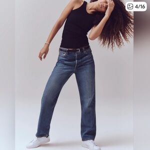 Alex mill relaxed midrise straight vintage indigo new